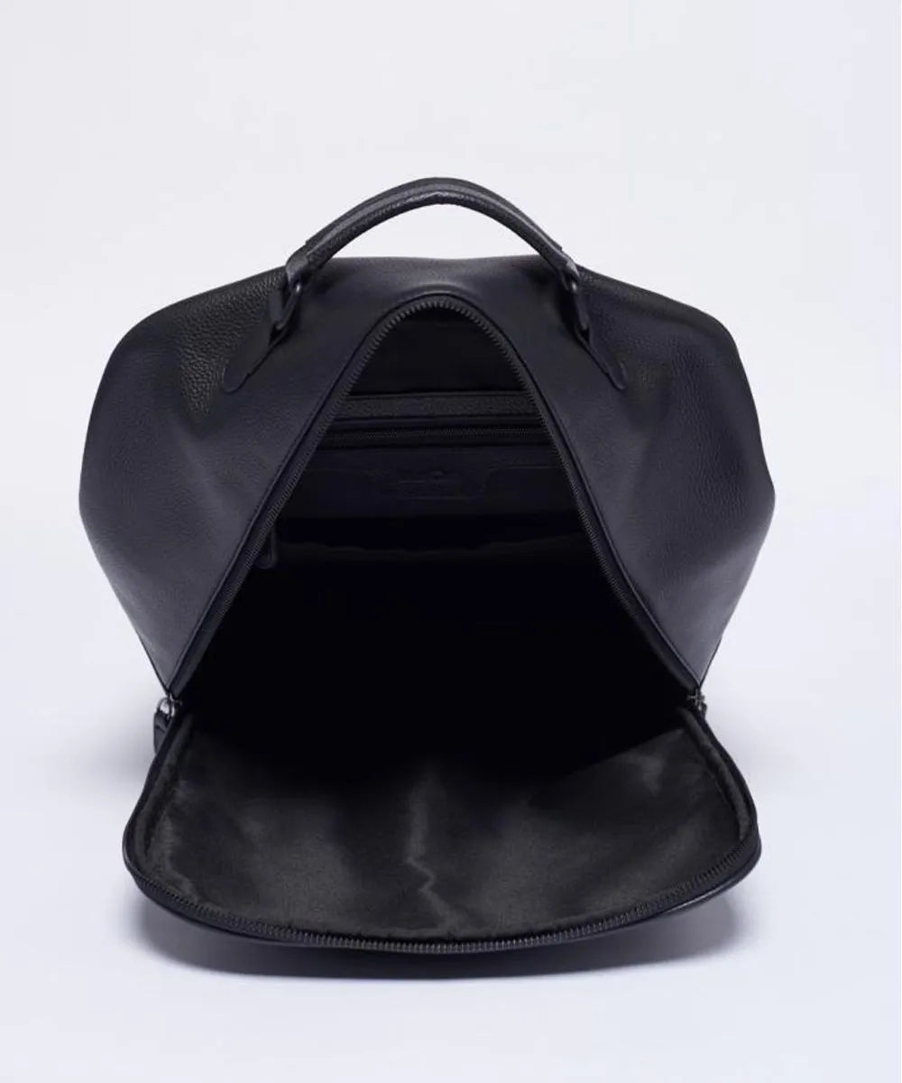 Lederrucksack Minimal – Schwarz