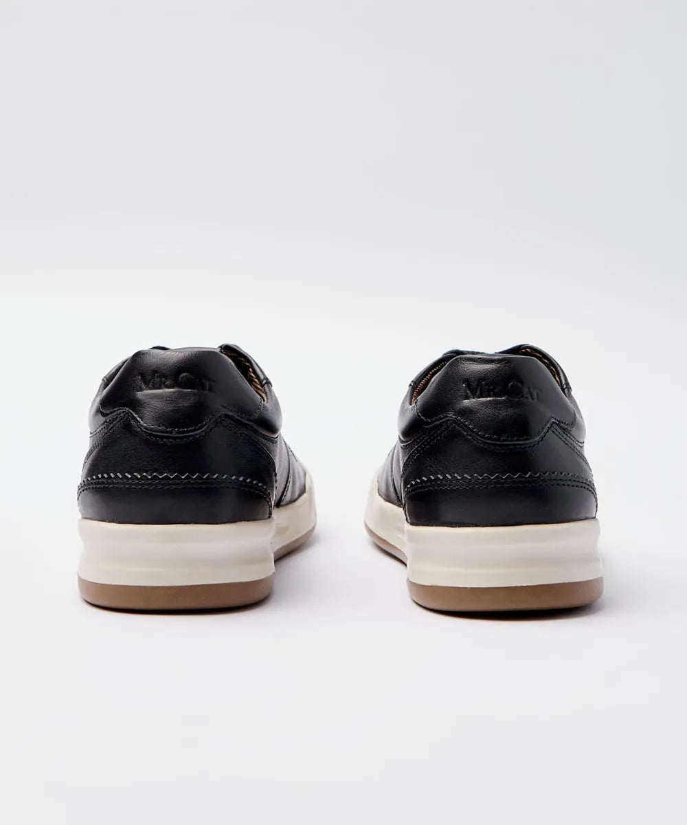 Sneaker Amsterdam Leather Schwarz