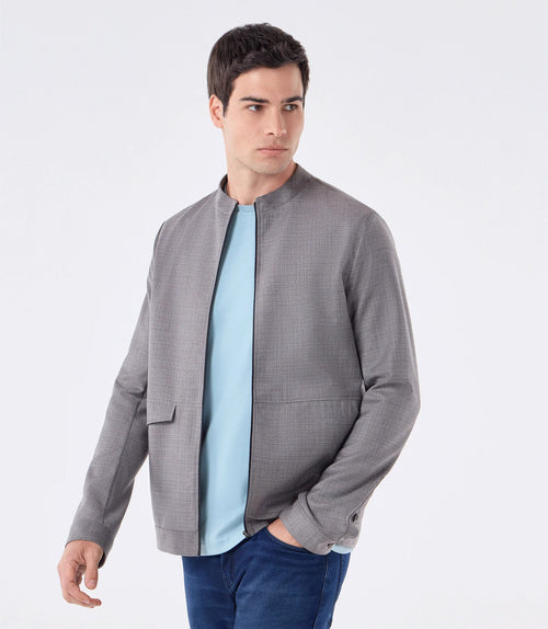 Elegante Herrenjacke Portinhola ungefüttert – Grau