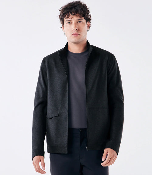 Portinhola Super 150s Jacke – Schwarz