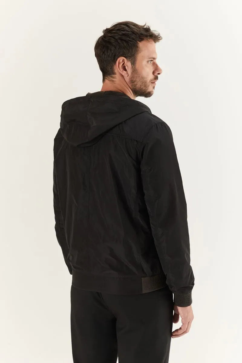 Wendbare Leder-Bomberjacke