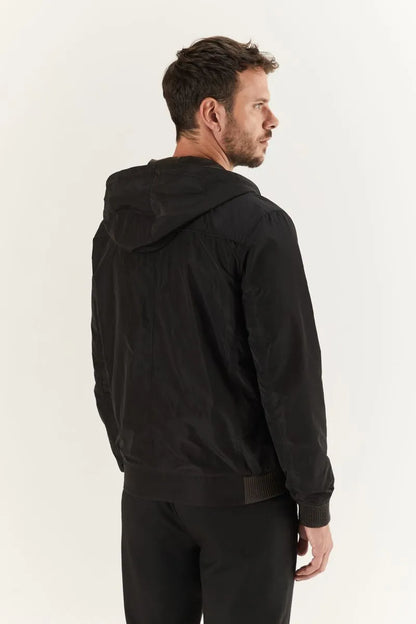 Wendbare Leder-Bomberjacke