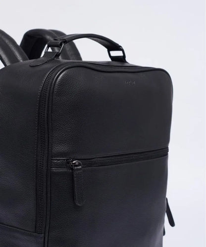 Lederrucksack Minimal – Schwarz