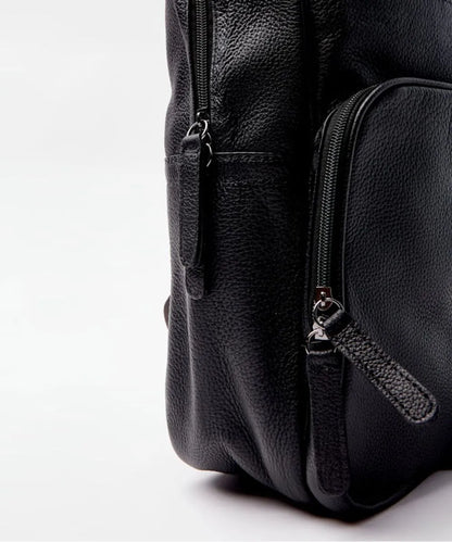 Lederrucksack Leather Pack – Schwarz