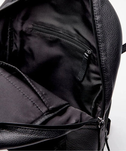 Lederrucksack Leather Pack – Schwarz