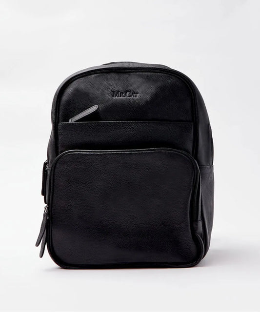 Lederrucksack Leather Pack – Schwarz